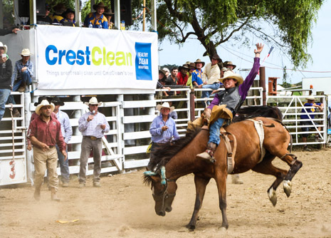 It will be known as the “CrestClean Opotiki Rodeo” for the next three years due to support from Whakatane franchisees Geoff and Di Price.