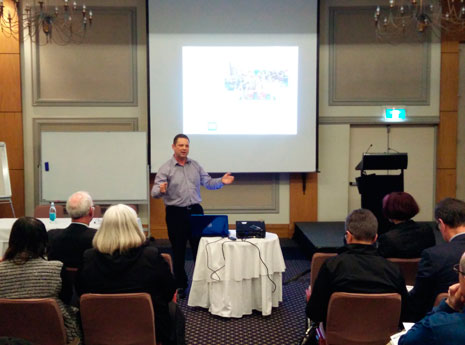 National Sales Manager Chris Barker presented at the conference.