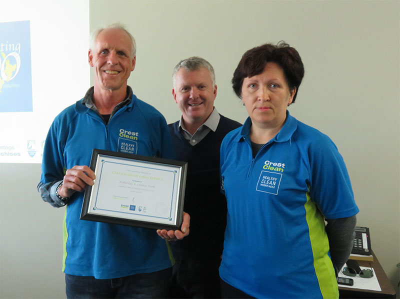Rob and Liama Vork received their seven year Long Service Award.