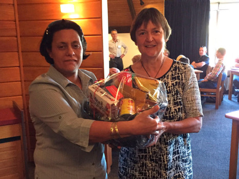 As part of Crest’s stand, attendees were given an opportunity to enter the draw to win a gift basket. The lucky winner was Maitai School Principal Jane Wills.