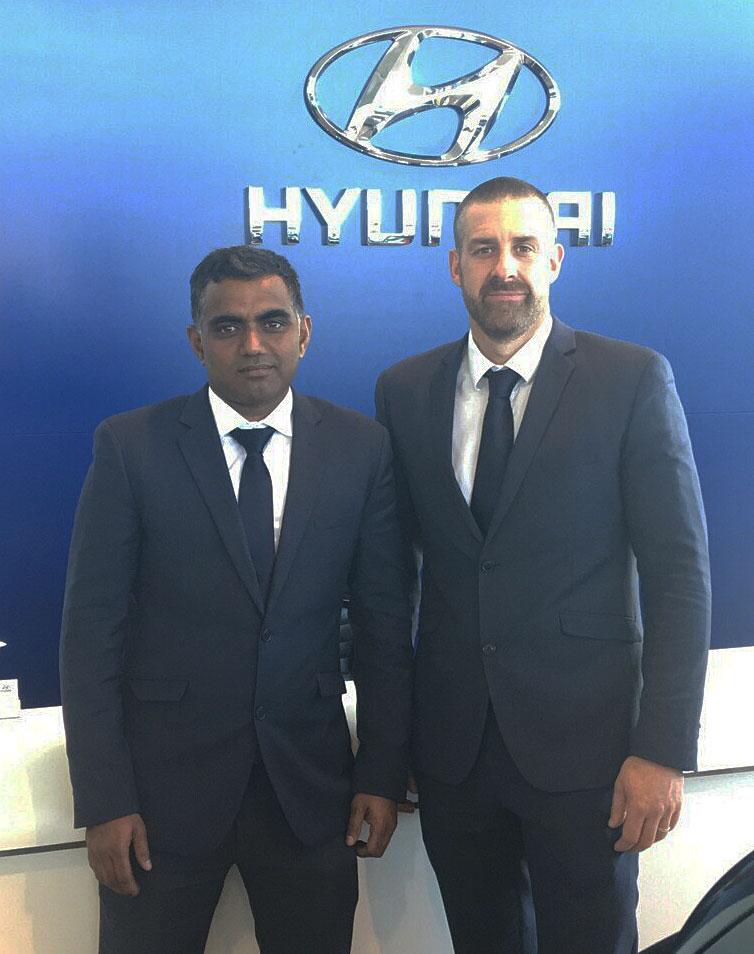 Lakshman Jetti works alongside Ingham Hyundai’s Dealer Principal Euan Means. 