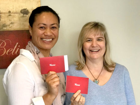 Norah Greyling, Admin Manager at Manukau City Baptist Church, with Denise Snook, who is in charge of the children’s ministry.