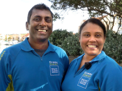 Naresh Mani with his wife Radhna.