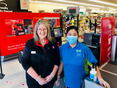 Josephine Gudoy with a staff member at Oamaru’s Northside New World