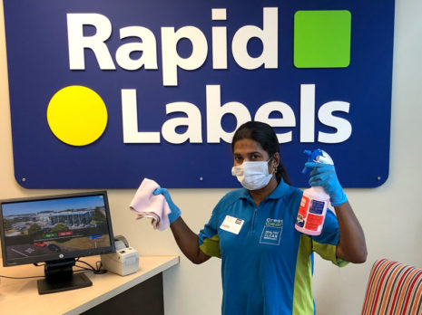 Sunita Dutt has been providing extra cleaning and sanitising at Rapid Labels.