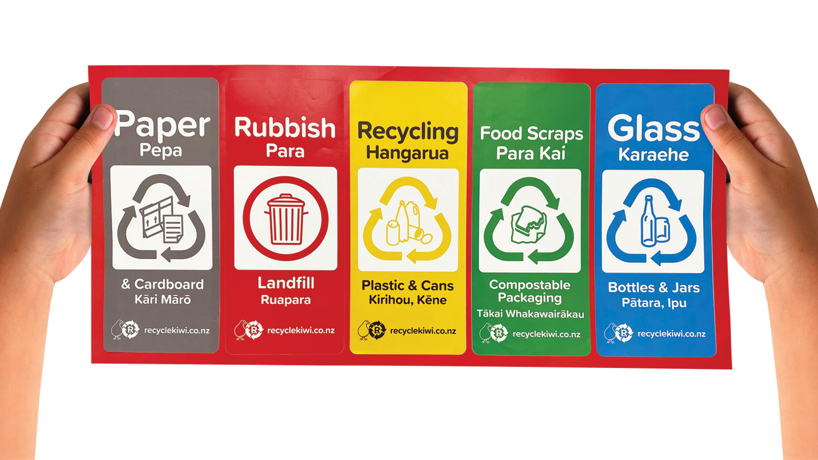 Bilingual stickers encourage recycling and help promote te reo Māori