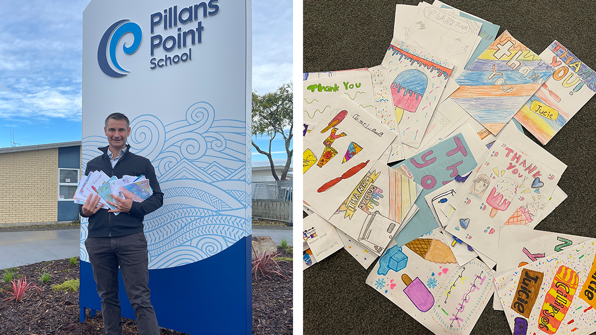 Regional manager makes cool contribution to school camp