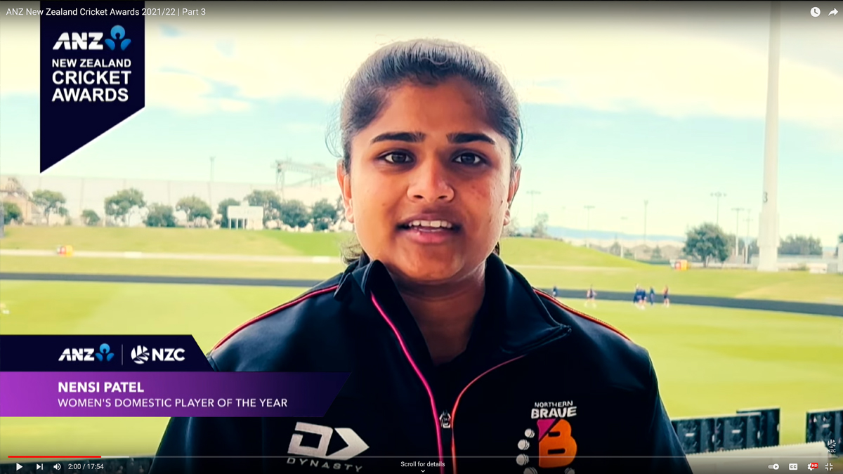 Proud CrestClean parents as Nensi Patel wins national cricket award