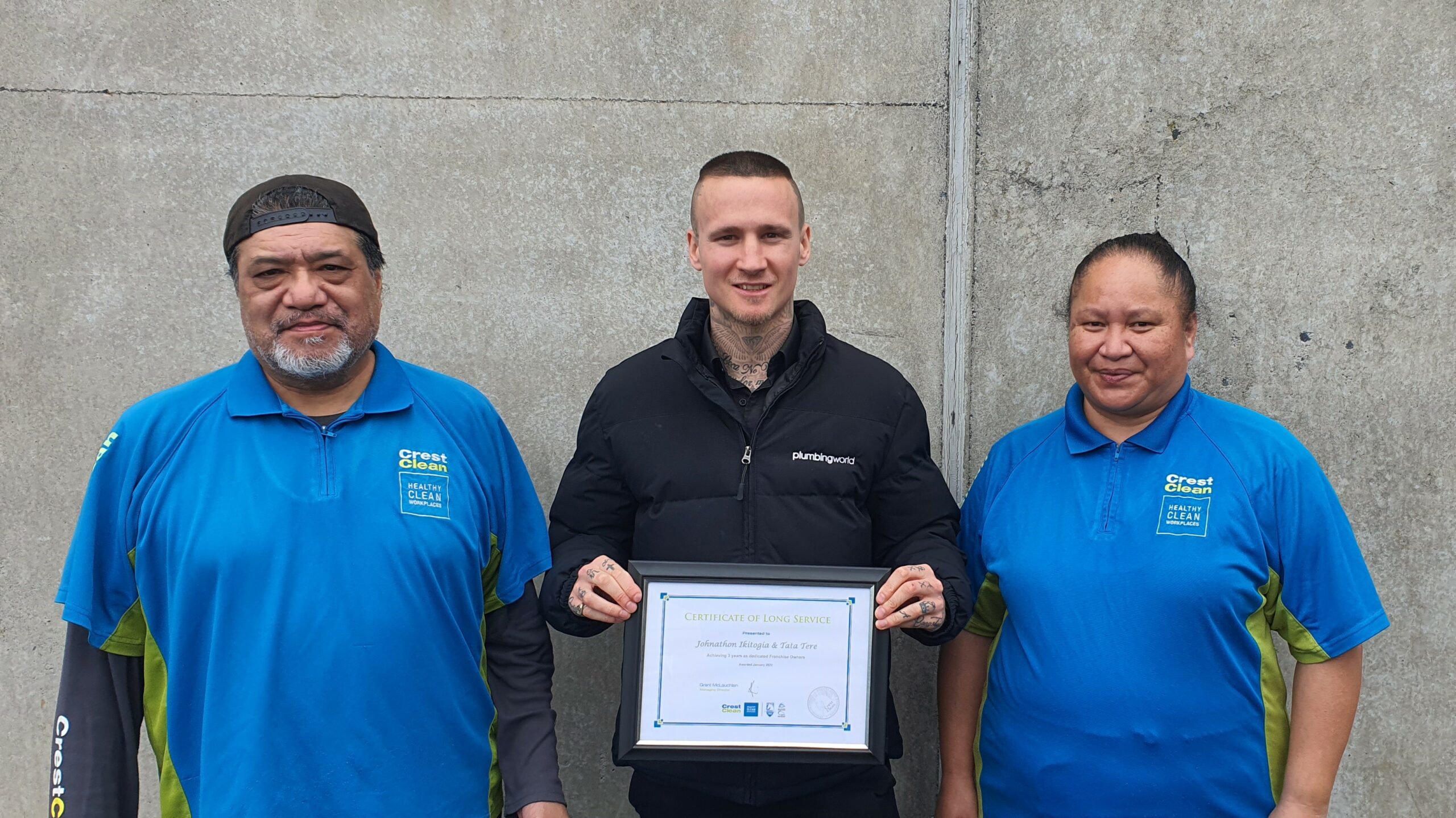 Tara and John celebrate 3 years with CrestClean!