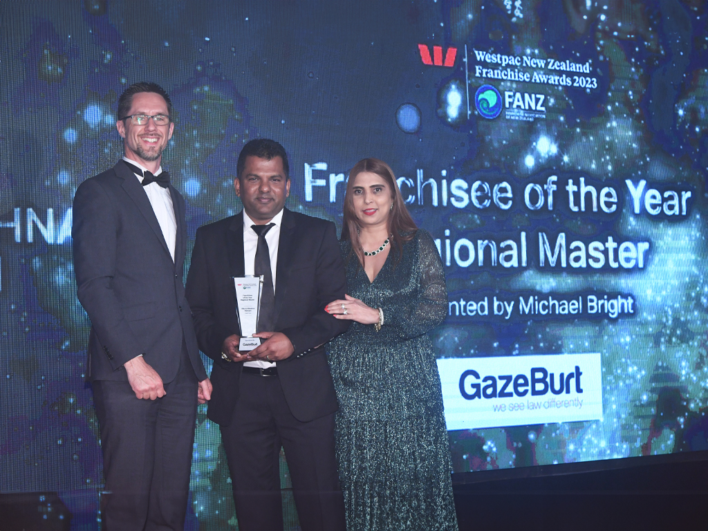 Winners of the Regional Master Franchisee of the Year award –Viky and Nileshna Narayan