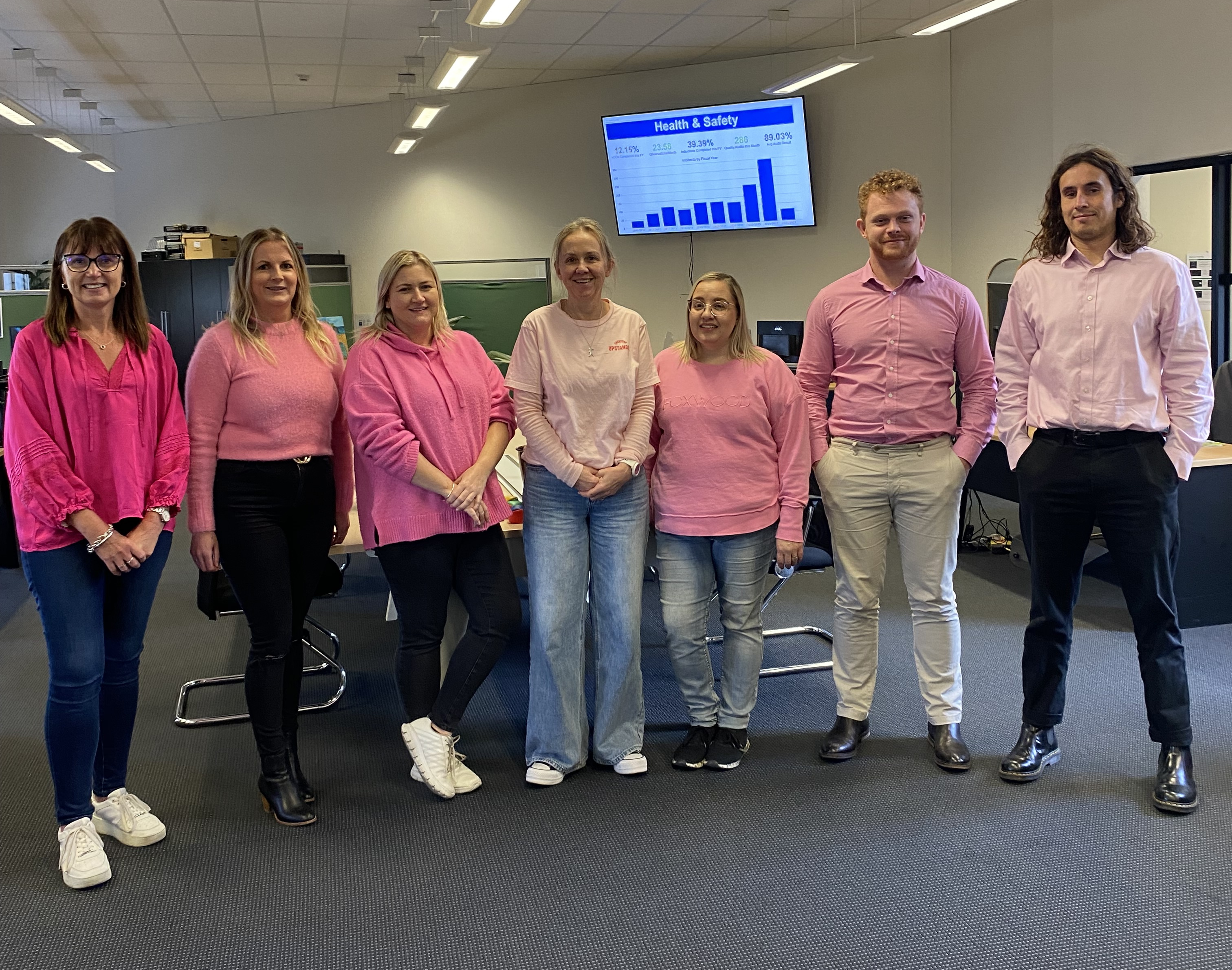 CrestClean’s Head Office turns pink for Pink Shirt Day