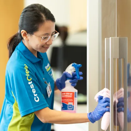 Sanitising service - wiping down door handles